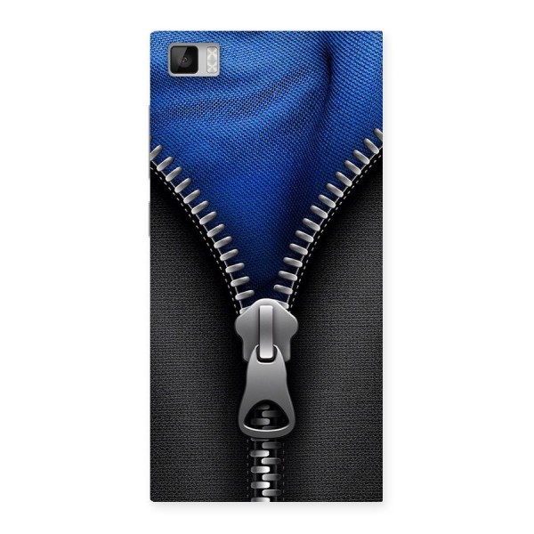 Blue Zipper Back Case for Xiaomi Mi3