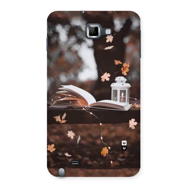 Book and Fall Leaves Back Case for Galaxy Note