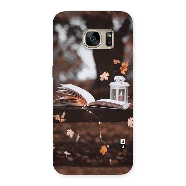 Book and Fall Leaves Back Case for Galaxy S7