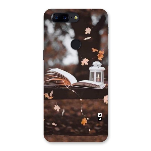 Book and Fall Leaves Back Case for OnePlus 5T