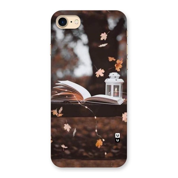 Book and Fall Leaves Back Case for iPhone 7