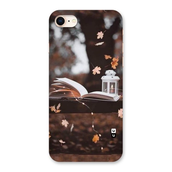 Book and Fall Leaves Back Case for iPhone 8