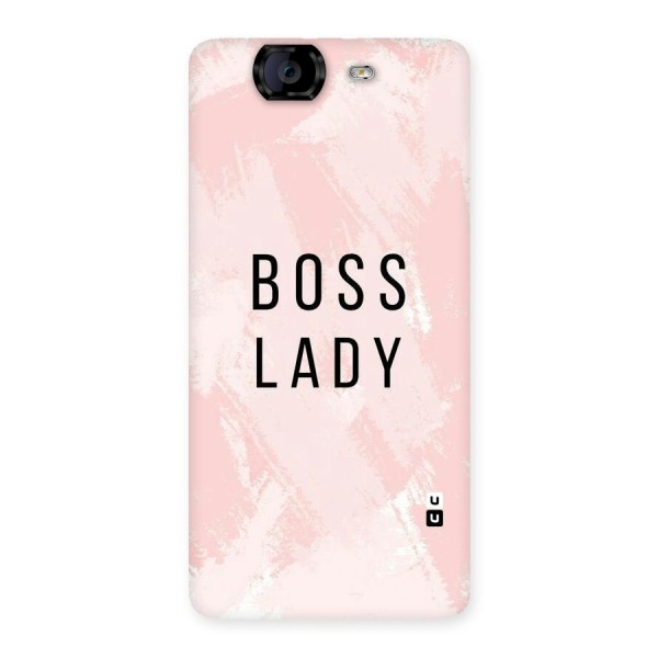 Boss Lady Pink Back Case for Canvas Knight A350