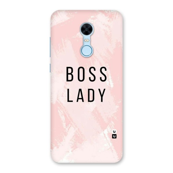 Boss Lady Pink Back Case for Redmi Note 5