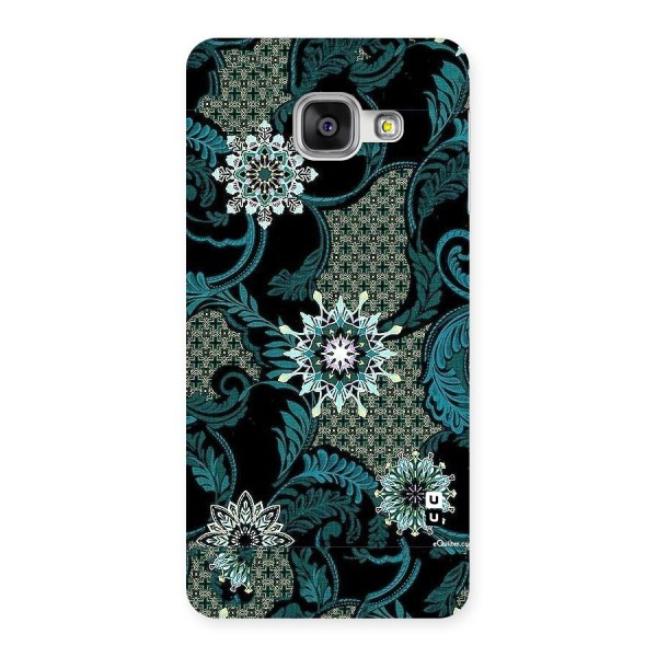 Bottle Green Floral Back Case for Galaxy A3 2016