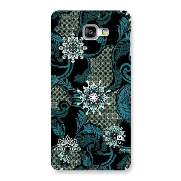 Bottle Green Floral Back Case for Galaxy A9