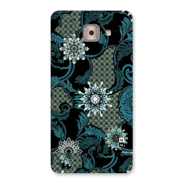 Bottle Green Floral Back Case for Galaxy J7 Max