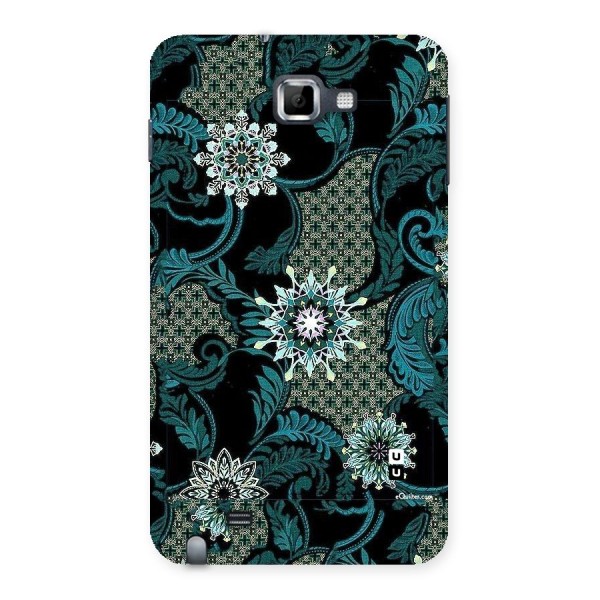 Bottle Green Floral Back Case for Galaxy Note