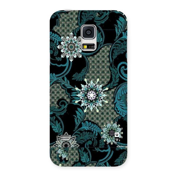 Bottle Green Floral Back Case for Galaxy S5 Mini