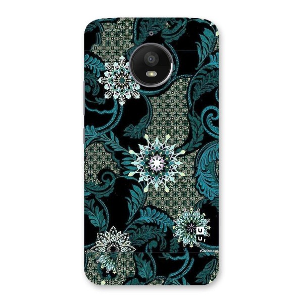 Bottle Green Floral Back Case for Moto E4 Plus