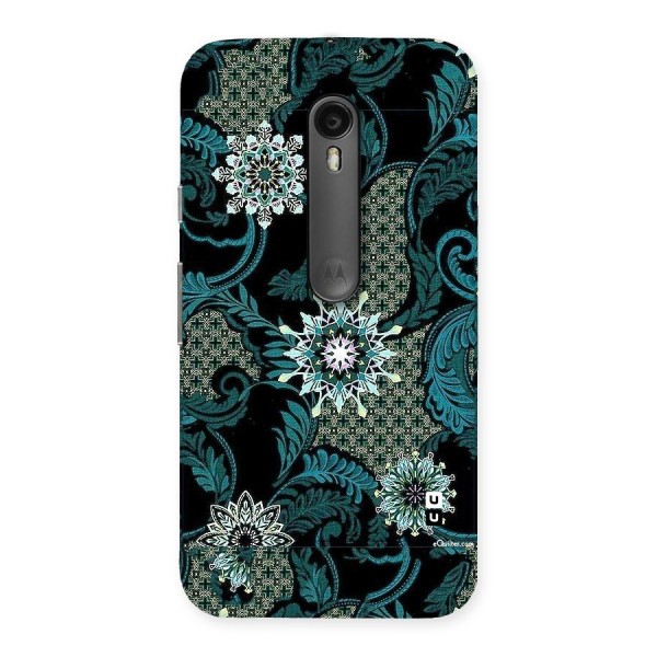 Bottle Green Floral Back Case for Moto G3