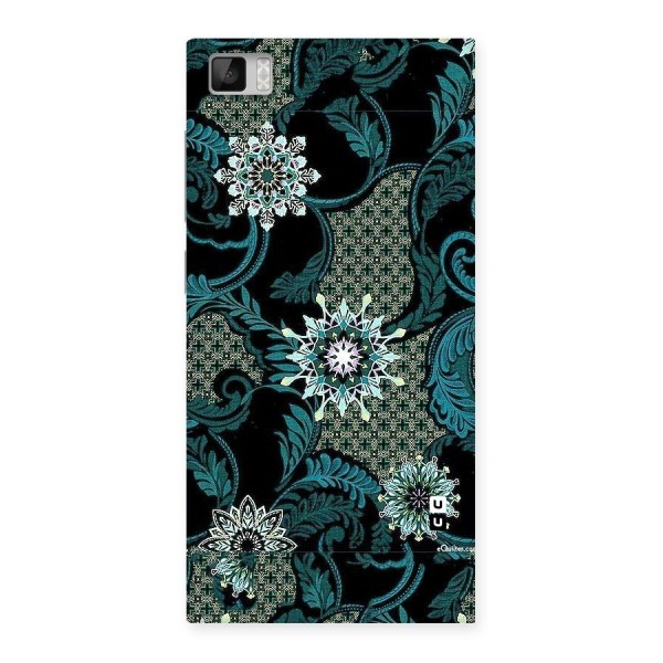 Bottle Green Floral Back Case for Xiaomi Mi3