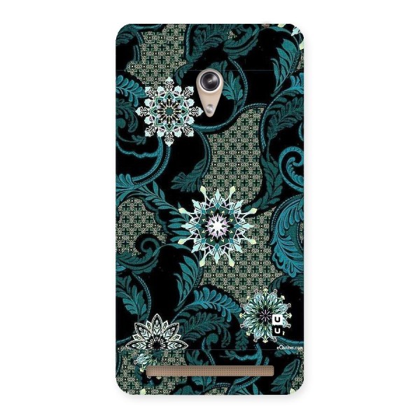 Bottle Green Floral Back Case for Zenfone 6