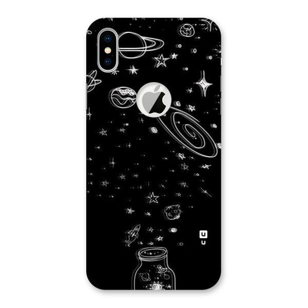 Bottle Of Stars Back Case for iPhone XS Logo Cut