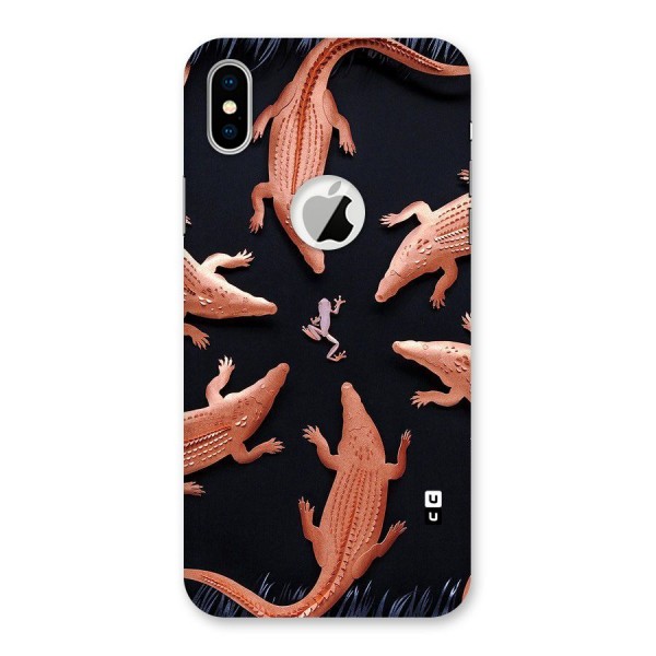 Brave Frog Back Case for iPhone XS Logo Cut