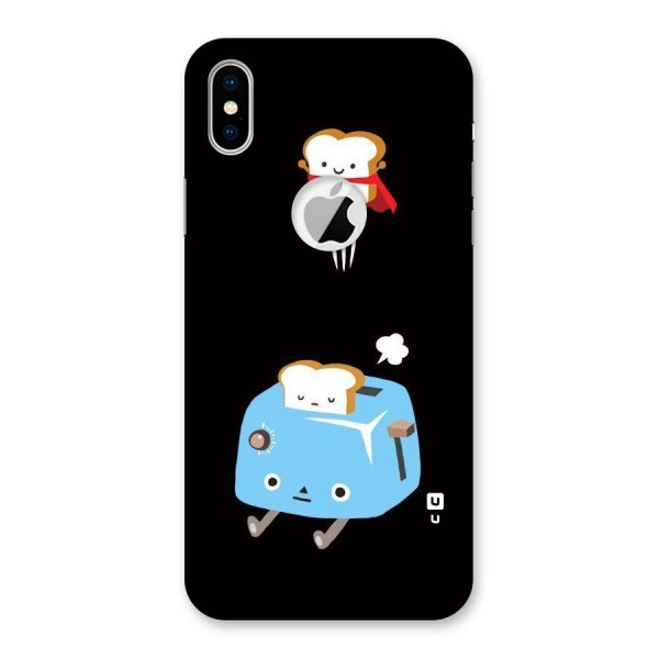 Bread Toast Back Case for iPhone XS Logo Cut