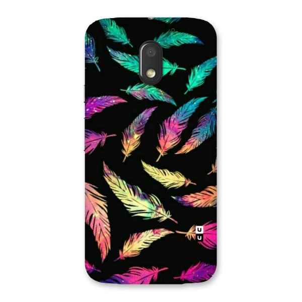 Bright Feathers Back Case for Moto E3 Power