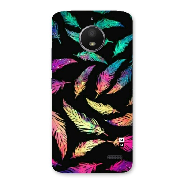 Bright Feathers Back Case for Moto E4