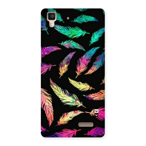 Bright Feathers Back Case for Oppo R7