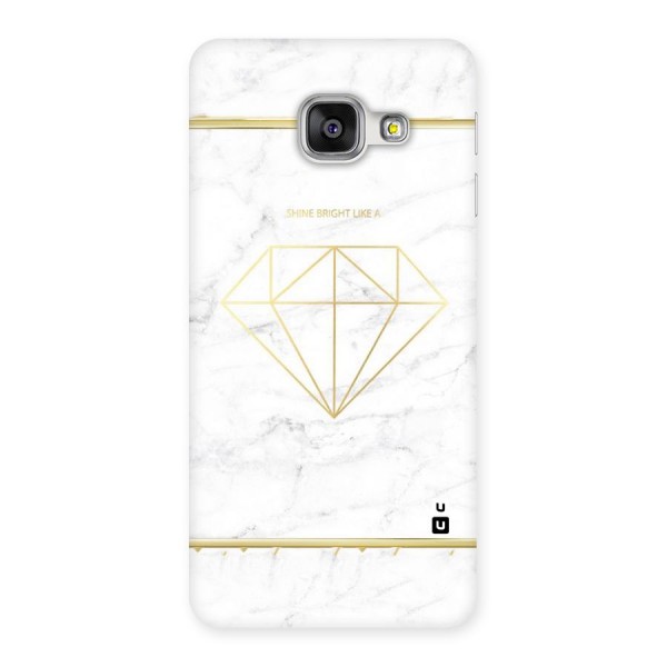 Bright Gold Diamond Back Case for Galaxy A3 2016