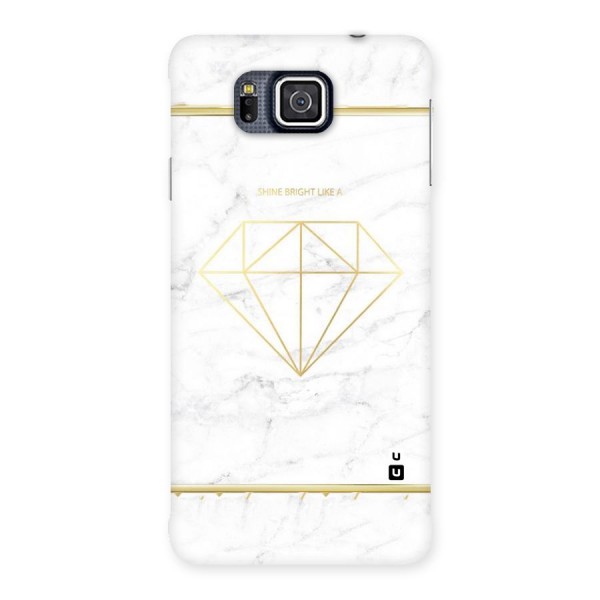 Bright Gold Diamond Back Case for Galaxy Alpha