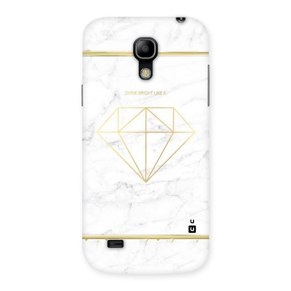 Bright Gold Diamond Back Case for Galaxy S4 Mini