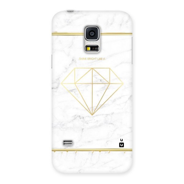 Bright Gold Diamond Back Case for Galaxy S5 Mini