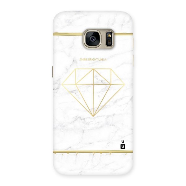 Bright Gold Diamond Back Case for Galaxy S7