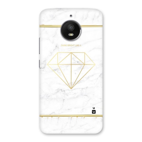 Bright Gold Diamond Back Case for Moto E4 Plus