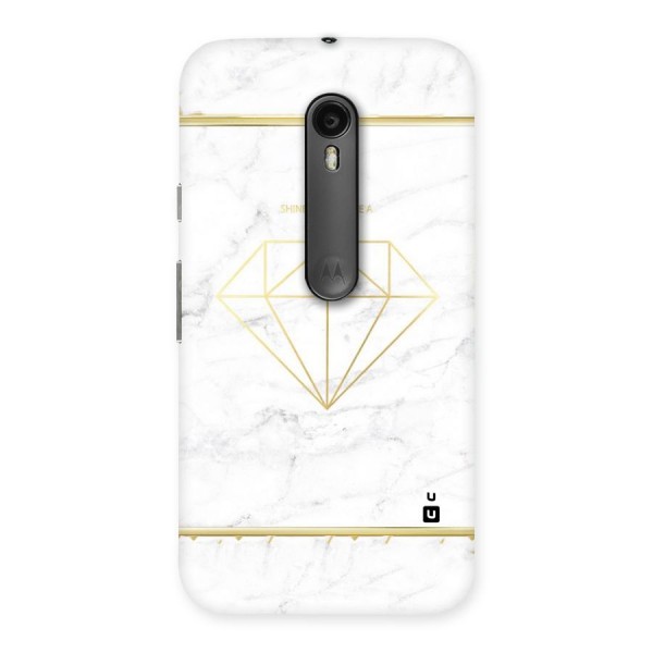 Bright Gold Diamond Back Case for Moto G3