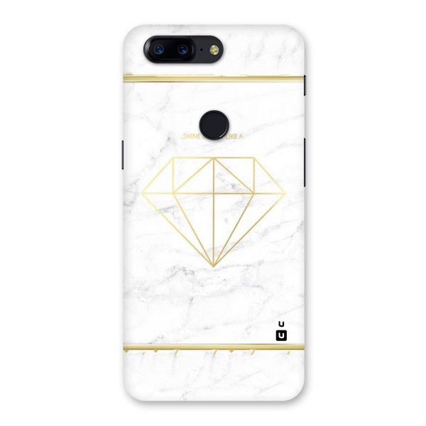 Bright Gold Diamond Back Case for OnePlus 5T