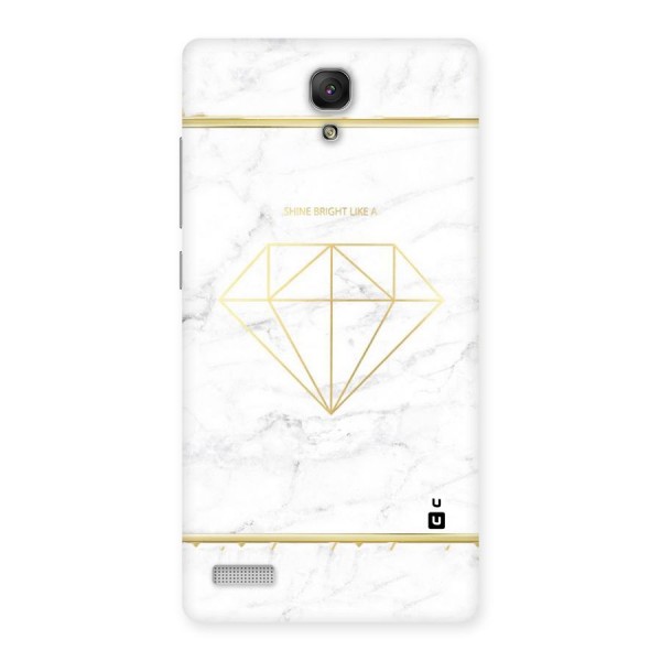 Bright Gold Diamond Back Case for Redmi Note