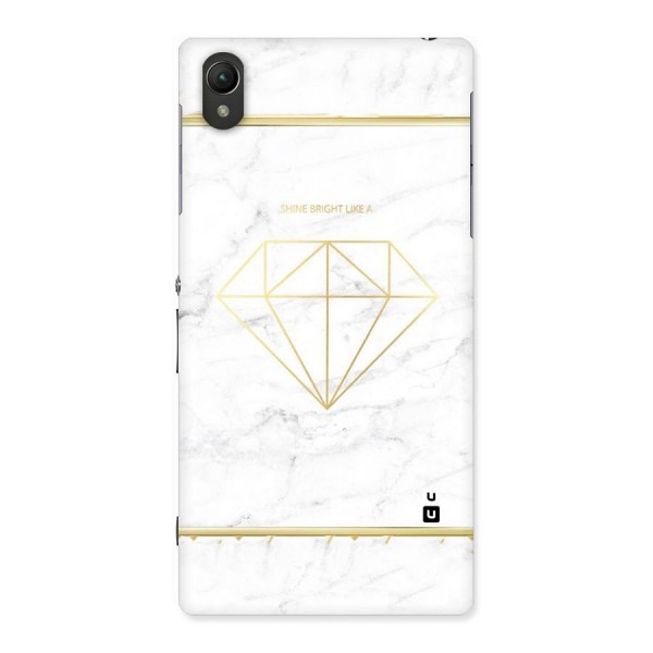 Bright Gold Diamond Back Case for Sony Xperia Z1