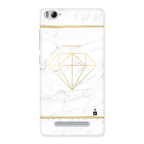 Bright Gold Diamond Back Case for Xiaomi Mi4i