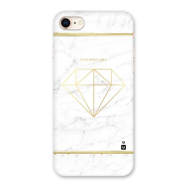 Bright Gold Diamond Back Case for iPhone 8