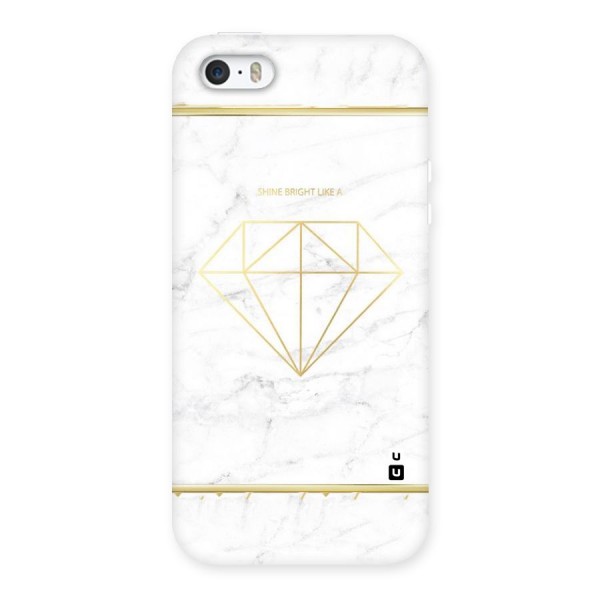 Bright Gold Diamond Back Case for iPhone SE