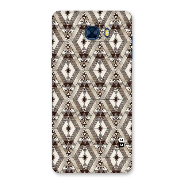 Brown Abstract Design Back Case for Galaxy C7 Pro