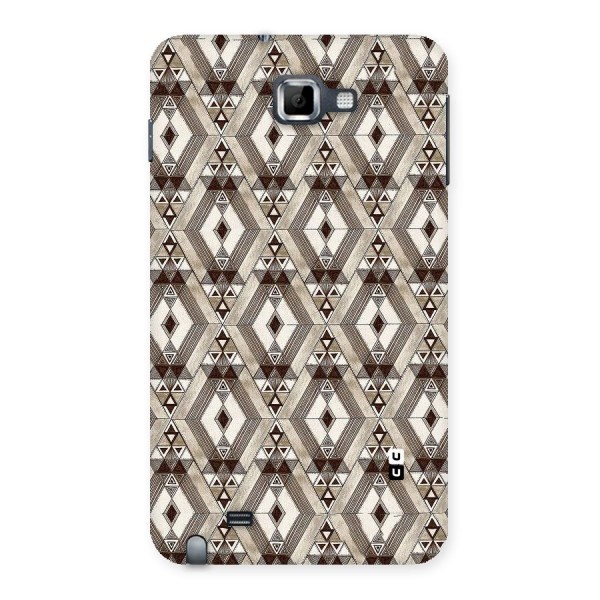 Brown Abstract Design Back Case for Galaxy Note