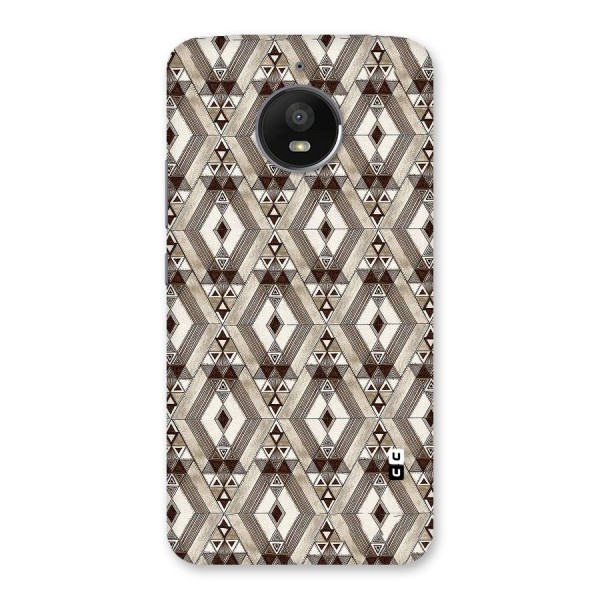 Brown Abstract Design Back Case for Moto E4 Plus