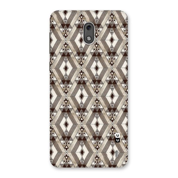 Brown Abstract Design Back Case for Nokia 2