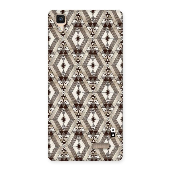 Brown Abstract Design Back Case for Oppo R7