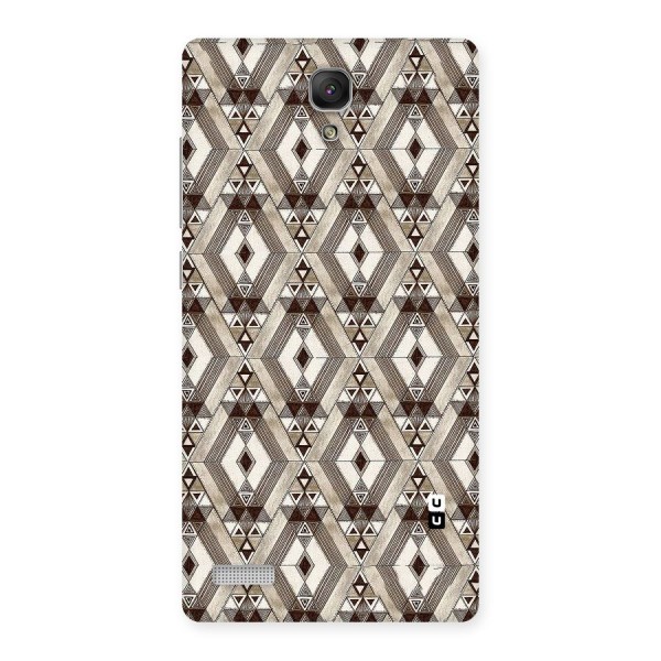 Brown Abstract Design Back Case for Redmi Note