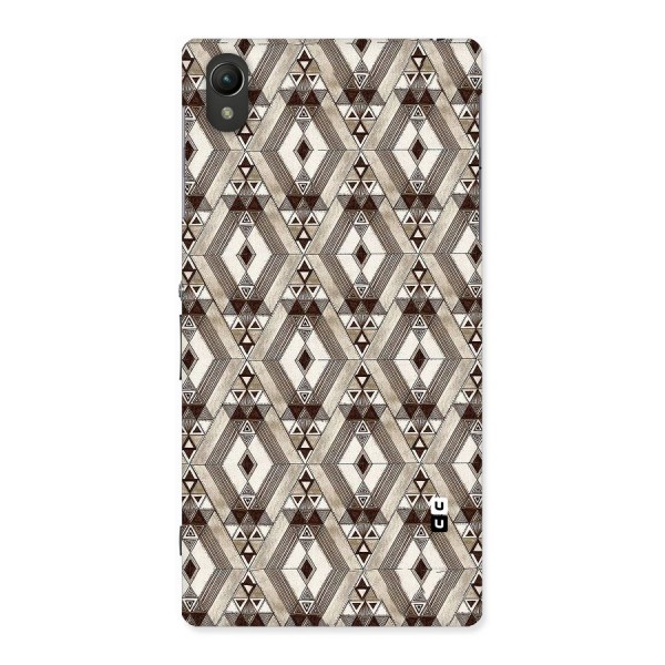 Brown Abstract Design Back Case for Sony Xperia Z1