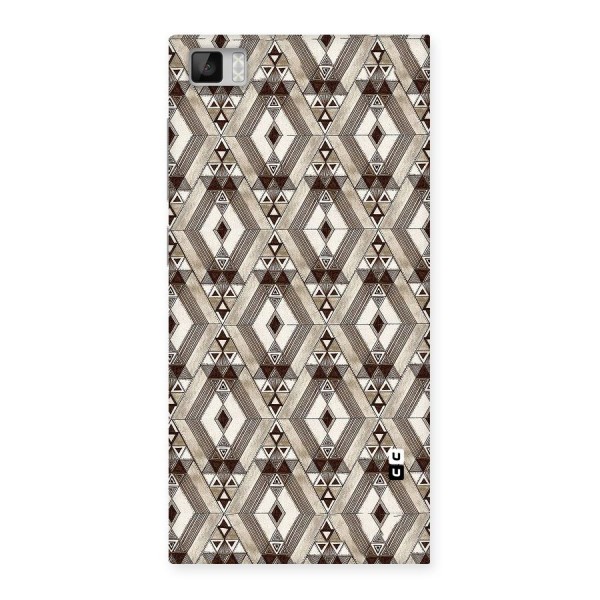 Brown Abstract Design Back Case for Xiaomi Mi3