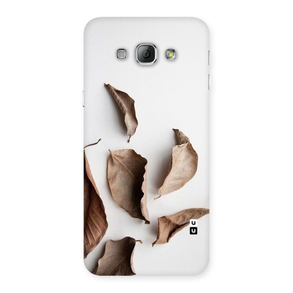 Brown Dusty Leaves Back Case for Galaxy A8