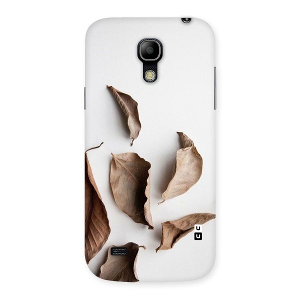 Brown Dusty Leaves Back Case for Galaxy S4 Mini