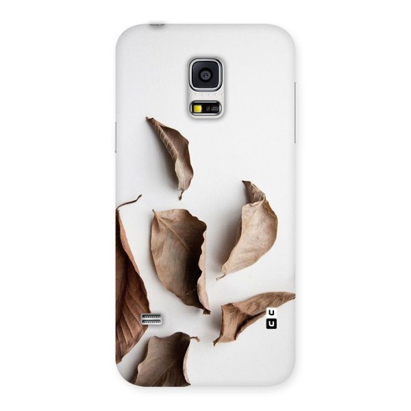 Brown Dusty Leaves Back Case for Galaxy S5 Mini