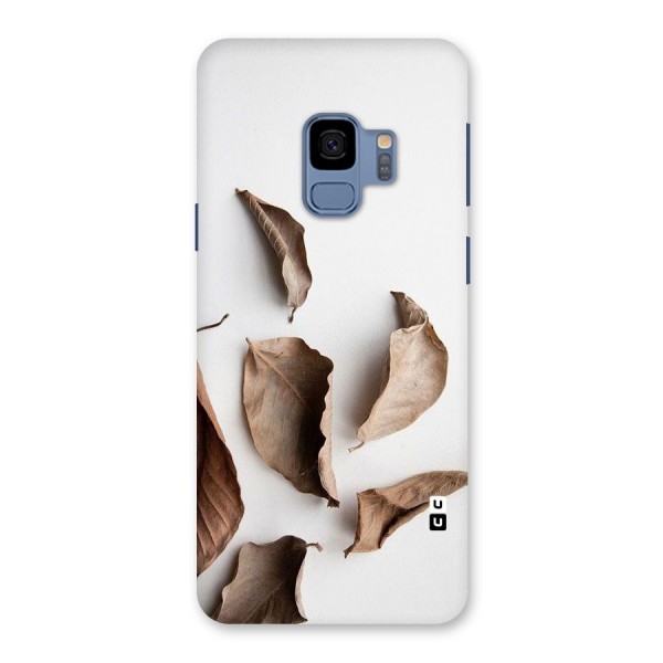 Brown Dusty Leaves Back Case for Galaxy S9