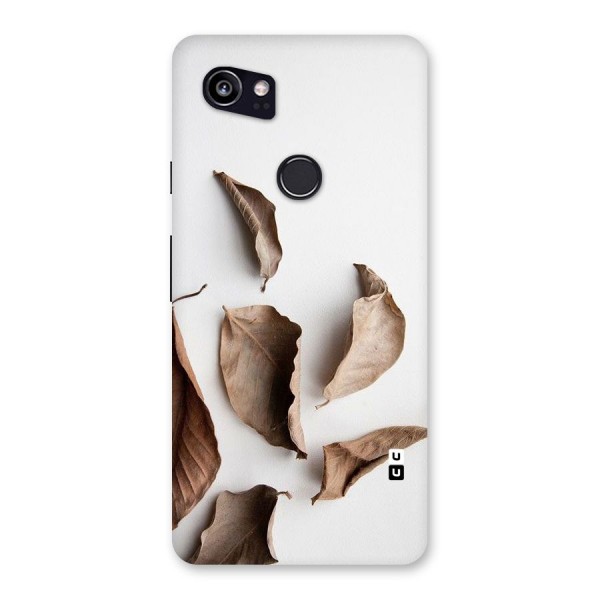 Brown Dusty Leaves Back Case for Google Pixel 2 XL