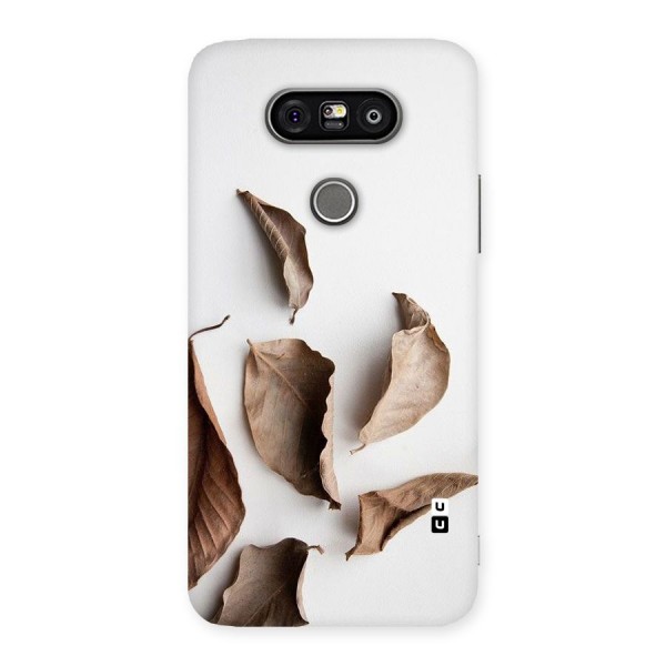 Brown Dusty Leaves Back Case for LG G5